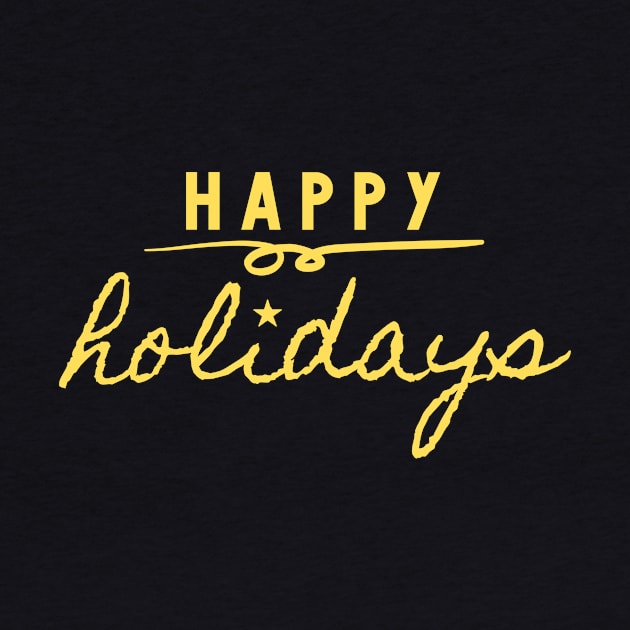 Happy Holidays Golden Design by ibarna